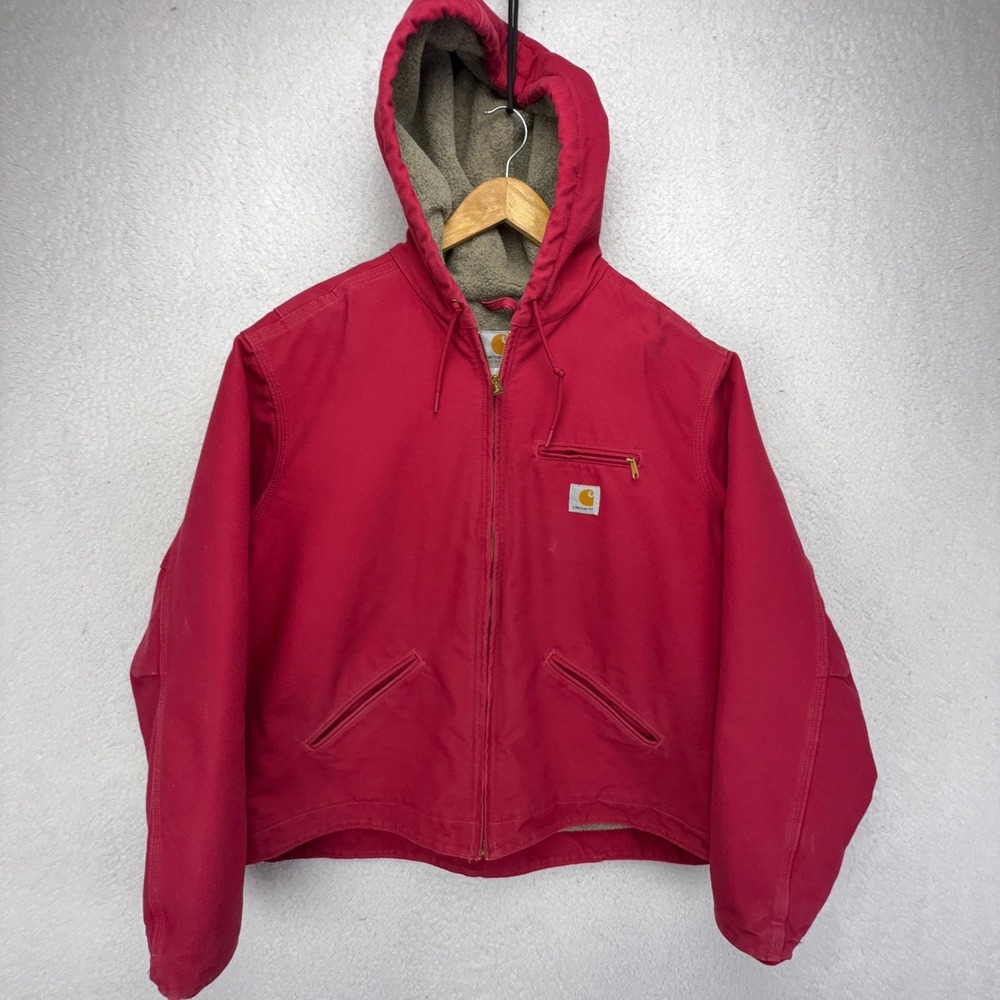 Carhartt Sierra Jacket Sherpa Lined Womens 2XL WJ141 SCA Scarlet Red EUC
